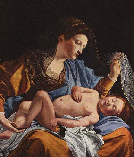 Orazio Gentileschi Madonna with Child by Orazio Gentileschi. Sweden oil painting art